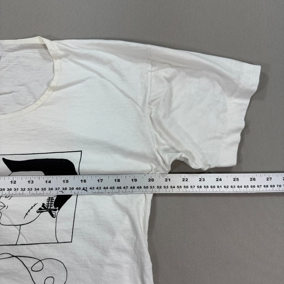 Vintage 90s Graphic T Shirt Men's Size 44 White Single Stitch‎ Short Sleeve - Picture 4 of 8